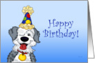 Happy Birthday - Old English Sheepdog card