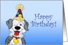 Happy Birthday for Pet - Old English Sheepdog card