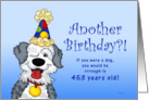 Sheepdog Birthday in Dog Years - 110th Birthday card