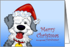Sheepdog’s Christmas - for Hairdresser card