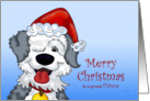Sheepdog’s Christmas - for Fiance card