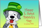 Sheepdog’s First St. Patrick’s Day - for Baby card