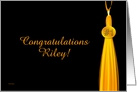 Congratulations # 1 Grad - Riley card