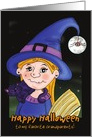 Witch Cat - Happy Halloween Grandparents card