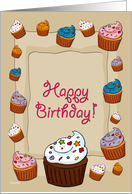 Happy Birthday Cupcakes card