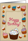 Happy Birthday Cupcakes card