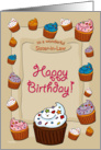 Happy Birthday Cupcakes - for Sister-in-Law card