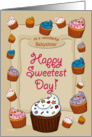 Sweetest Day Cupcakes - for babysitter card