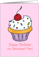 Happy Sweetest Day Birthday - Vanilla Cupcake card