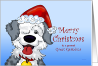 Sheepdog’s Christmas - for Great Grandmother card