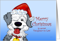 Sheepdog’s Christmas - for Daughter-in-Law card