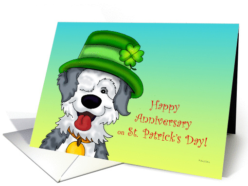 Sheepdog's St. Patrick's Day Anniversary card (918723)
