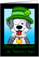 Sheepdog’s St. Patrick’s Day Anniversary - for Wife card