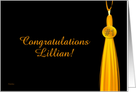 Congratulations # 1 Grad - Lillian card