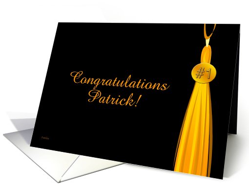 Congratulations # 1 Grad - Patrick card (924607)