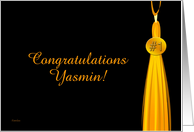 Congratulations # 1 Grad - Yasmin card