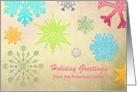 Christmas Season - Contemporary Colorful Snowflakes card