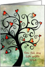 Love + Romance - Tree of Love Hearts card