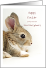 Easter to Teacher - Frame-able - Customizable text - Baby Bunny card