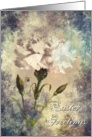 Vintage Style Easter Carnation + Bumble Bee - Digital Still life card