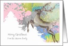 Christmas - Reindeer in the woods - Digital Painting card