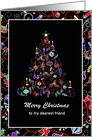 Christmas - Friend - Contemporary Tree Framed card