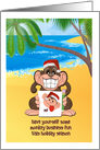 Christmas - Business Staff - Monkey sends Holiday Selfie card