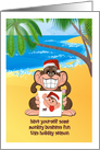 Christmas - Hair Stylist - Monkey sends Holiday Selfie card