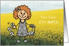 Flower Girl - Sister - Cute Request Illustration card