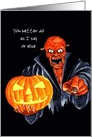 Halloween - Scary Monster Man - Customizable card