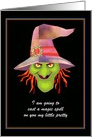 Halloween - Friendly Green Faced Witch card