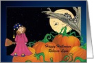 Halloween - Friend - The Moon talks to the Witch card