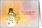 Christmas - Boss - Pastel Snowman card