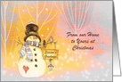 Christmas - Home to Home - Pastel Snowman card