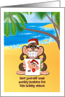 Christmas - Sister - Monkey sends Selfie Holiday Greetings card