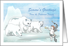 Christmas Season - Polar Bears meet Polar Angel card