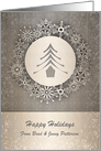 Christmas - Happy Holidays - Snowflake Tree Wreath card