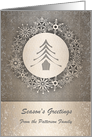 Christmas - Season’s Greetings - Snowflake Tree Wreath card