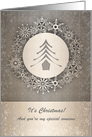 Christmas - Secret Pal - Snowflake Tree Wreath card