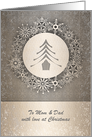 Christmas - Parents - Snowflake Tree Wreath card