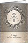 Christmas - Mother - Snowflake Tree Wreath card