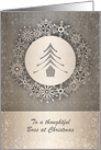 Christmas - Business - Boss - Snowflake Tree Wreath card