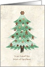 Christmas - School Bus Driver - Gingerbread Cookies Tree card