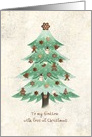 Christmas - Godson - Gingerbread Cookies Tree card