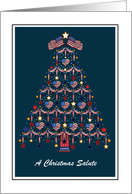 Christmas - Customizable Patriotic Military Tree card