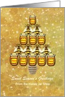 Christmas - Business - Customizable Honey + Bee Tree card