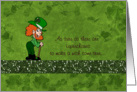 St. Patrick’s Day - Leprechaun and Clover card