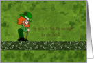 St. Patrick’s Day - Leprechaun + Clover - To Anyone card