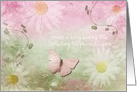 Birthday 12th - Feminine Daises + butterfly card