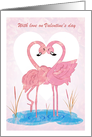 Valentine’s - Sweetheart - Flamingo Love card